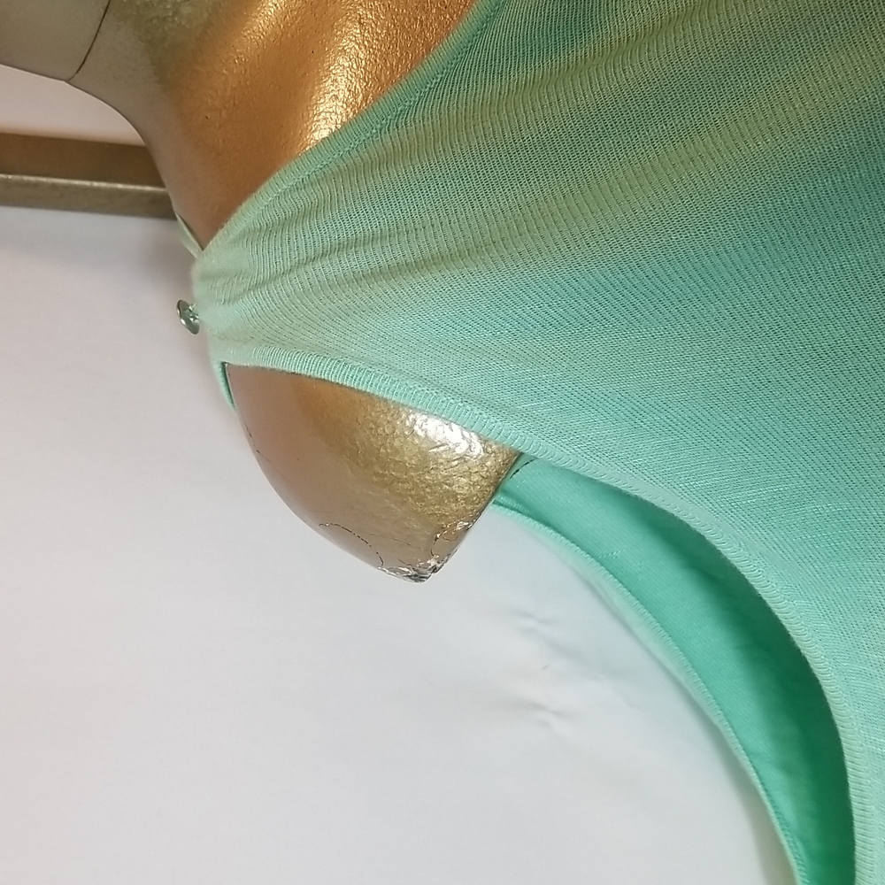 INC INTERNATIONAL CONCEPTS GREEN DIP DYE OPEN DOLMAN SLEEVES TOP. - Picture 4 of 10